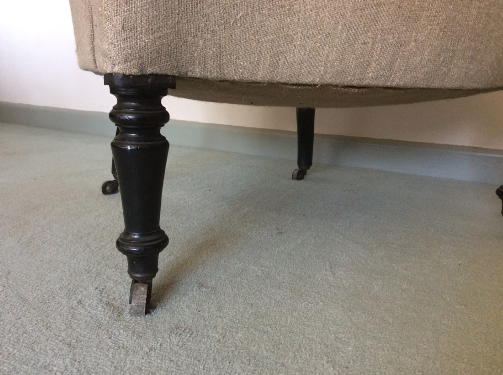 A 19thC French upholstered armchair View IV