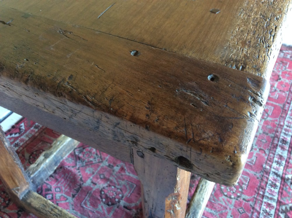 A 17thC French walnut refrectory hall table View VIII
