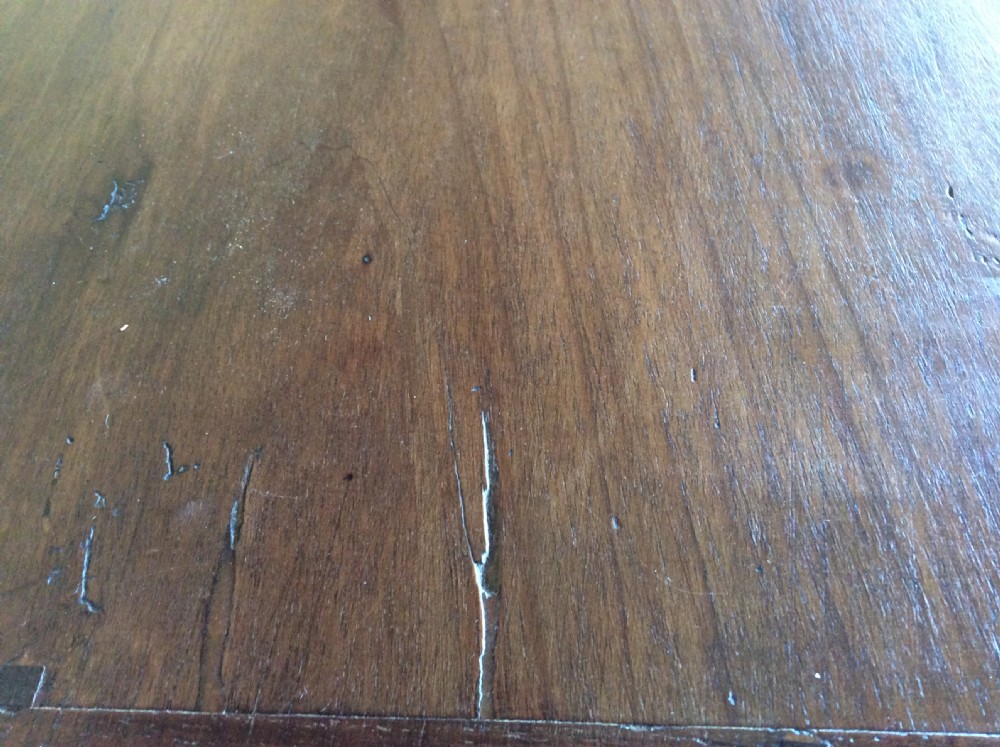 A 17thC French walnut refrectory hall table View IX