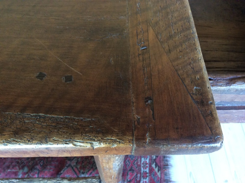 A 17thC French walnut refrectory hall table View XI