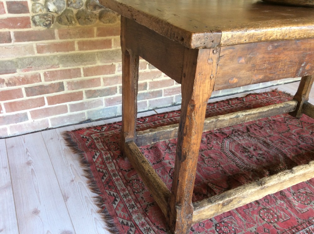 A 17thC French walnut refrectory hall table View XIII
