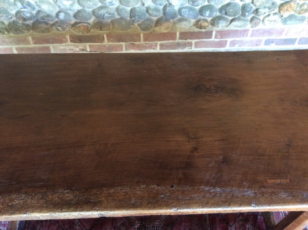 A 17thC French walnut refrectory hall table View XIV