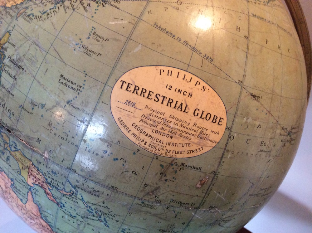 A 12'' Phillips terrestrial globe View II