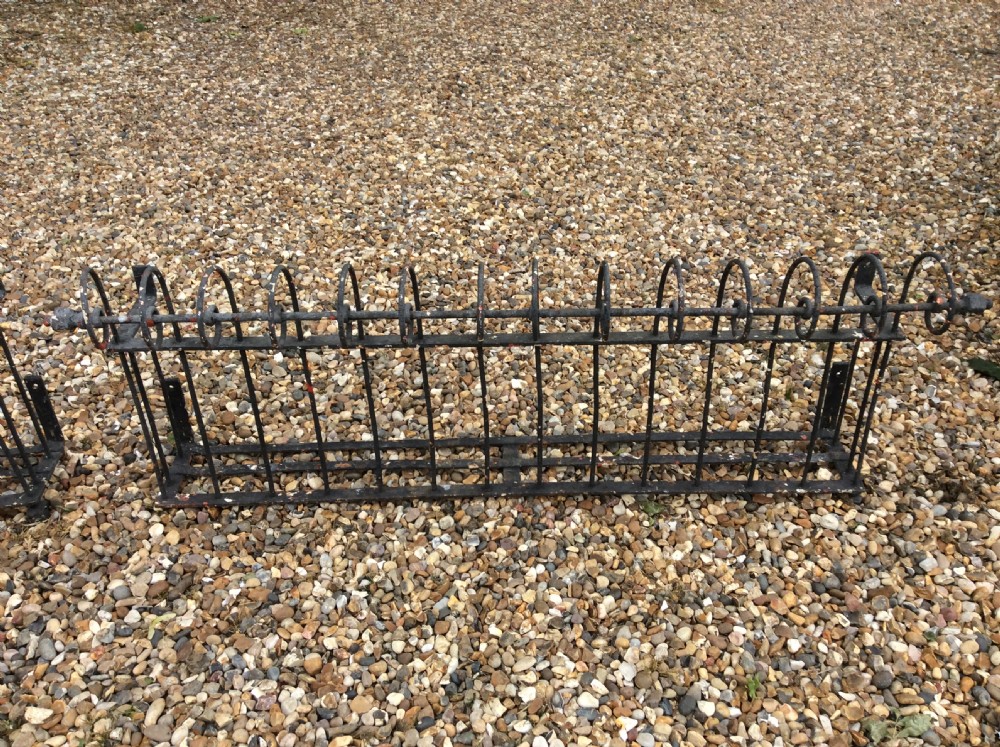 A pair of 19thC iron balcony window box railings View III