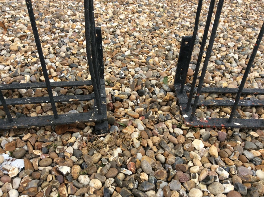 A pair of 19thC iron balcony window box railings View VII