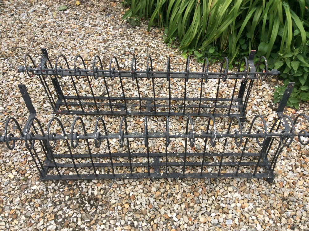 A pair of 19thC iron balcony window box railings View VIII