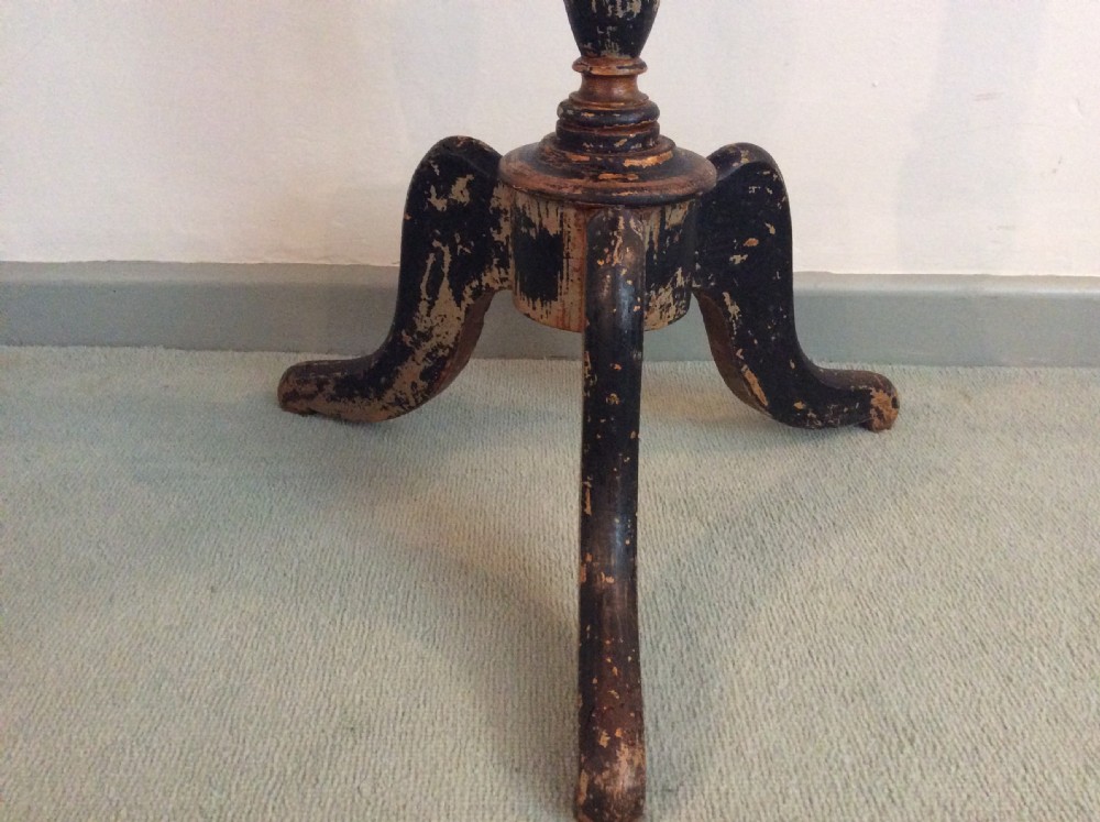 An Italian painted adjustable pedestal tripod table View II