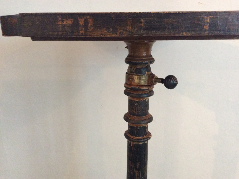 An Italian painted adjustable pedestal tripod table View III