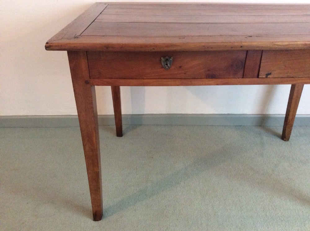A 19thC French cherry writing table View II