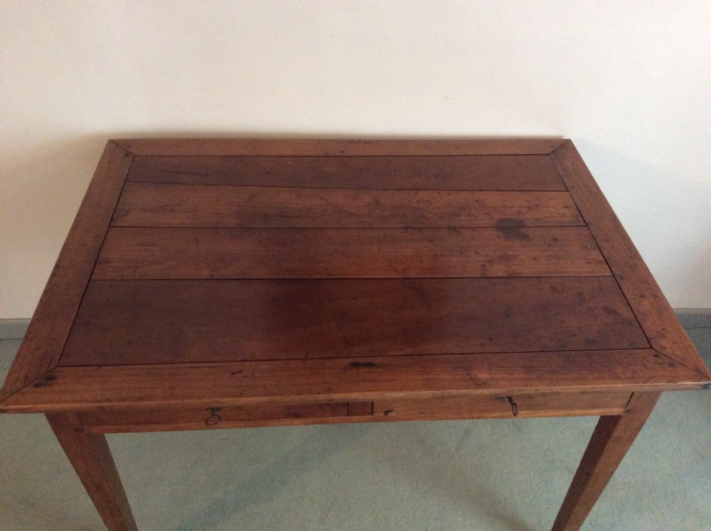 A 19thC French cherry writing table View VII