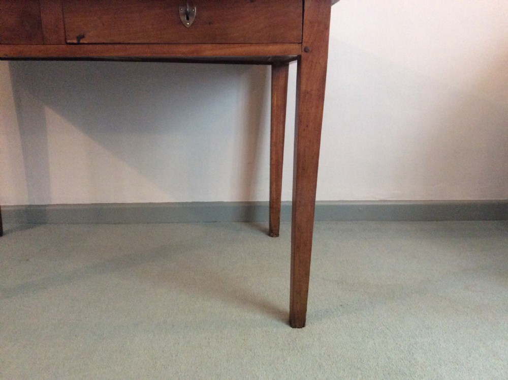 A 19thC French cherry writing table View VIII