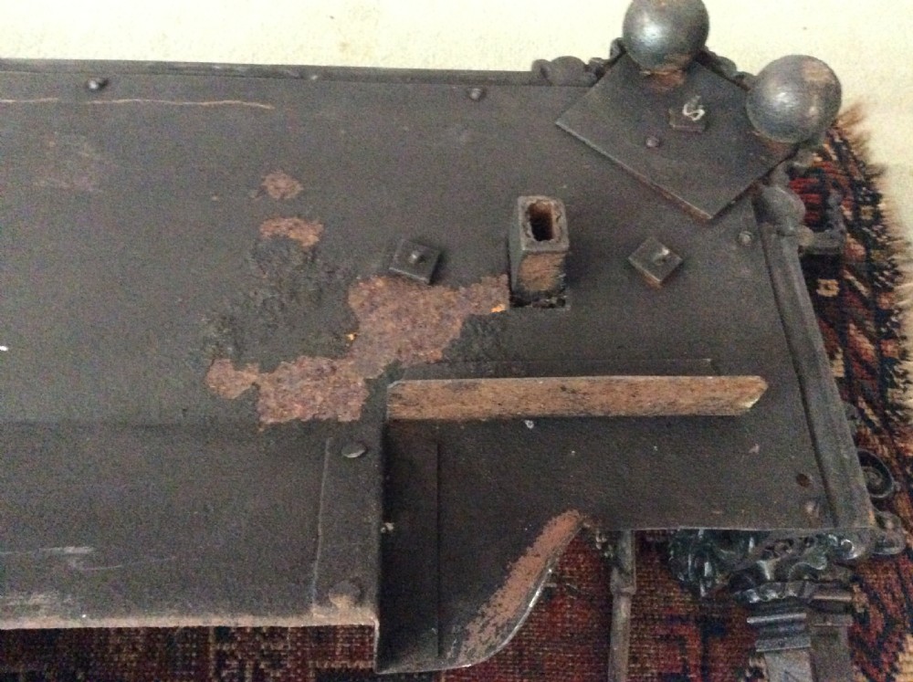 A large ornate Victorian cast iron fender View X
