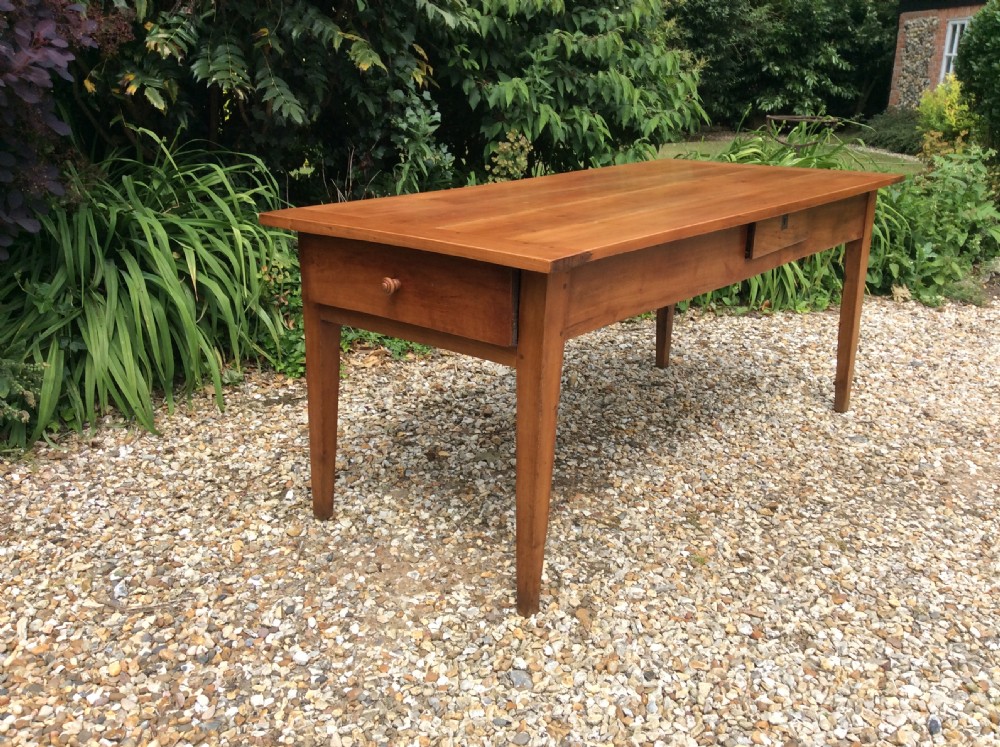 An all cherry wood French farmhouse table View II