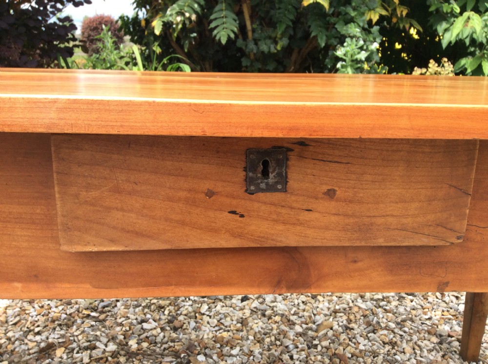 An all cherry wood French farmhouse table View III