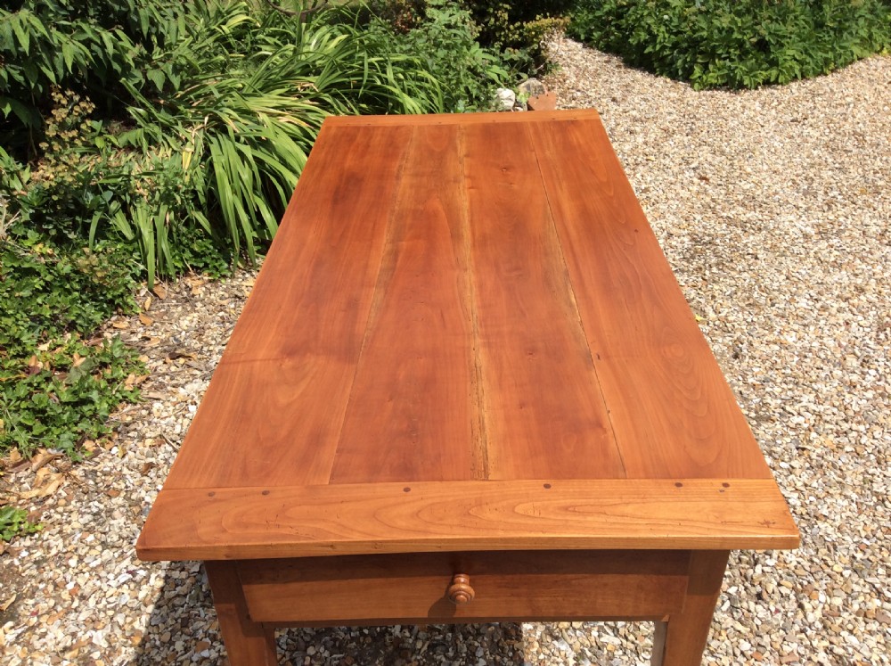 An all cherry wood French farmhouse table View IV