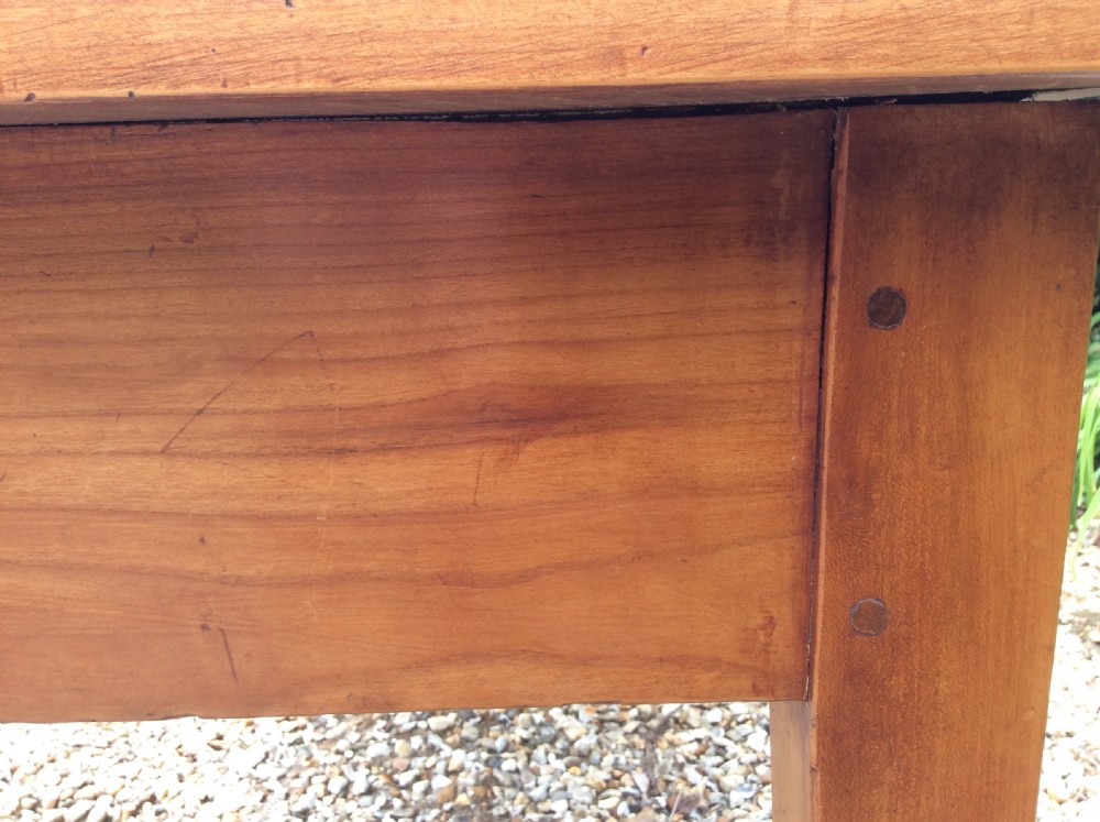 An all cherry wood French farmhouse table View VI