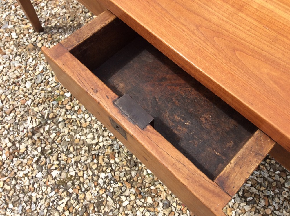 An all cherry wood French farmhouse table View VIII