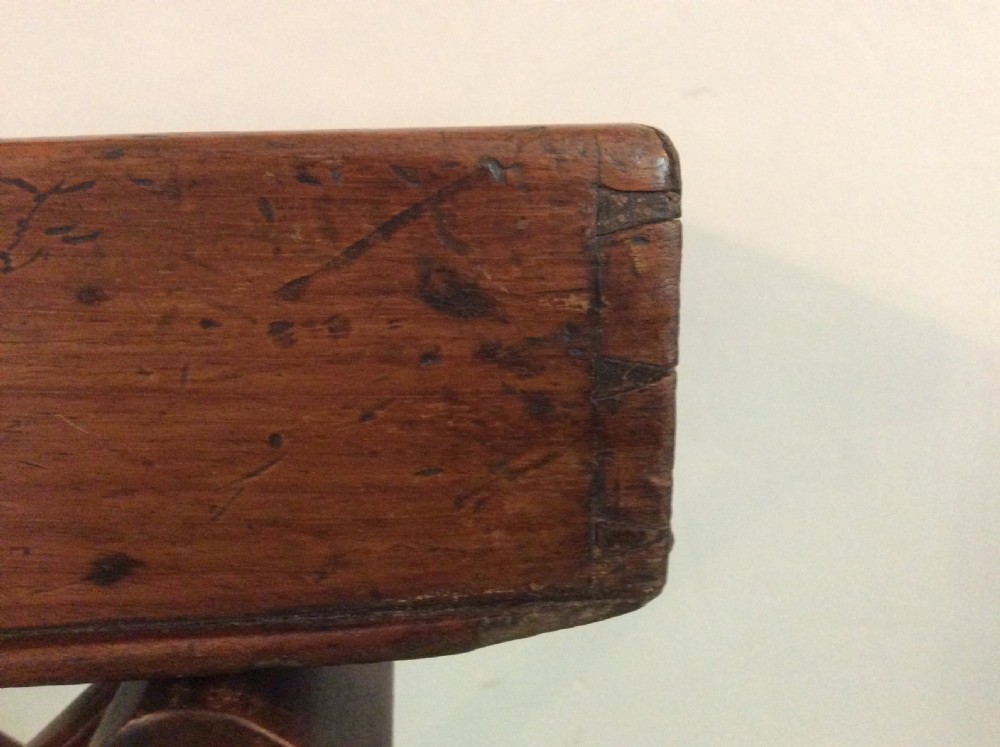 A 19thC mahogany butlers tray lamp table View V