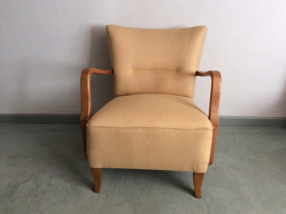 A French Deco period upholstered armchair View II