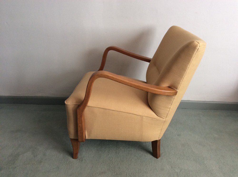 A French Deco period upholstered armchair View III