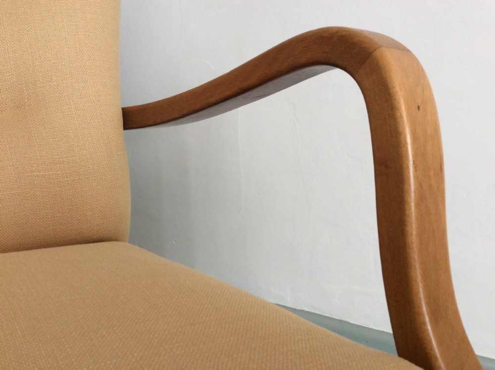 A French Deco period upholstered armchair View VI