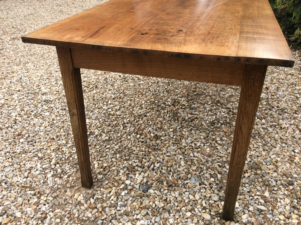 A French two drawer cherry top table View VI