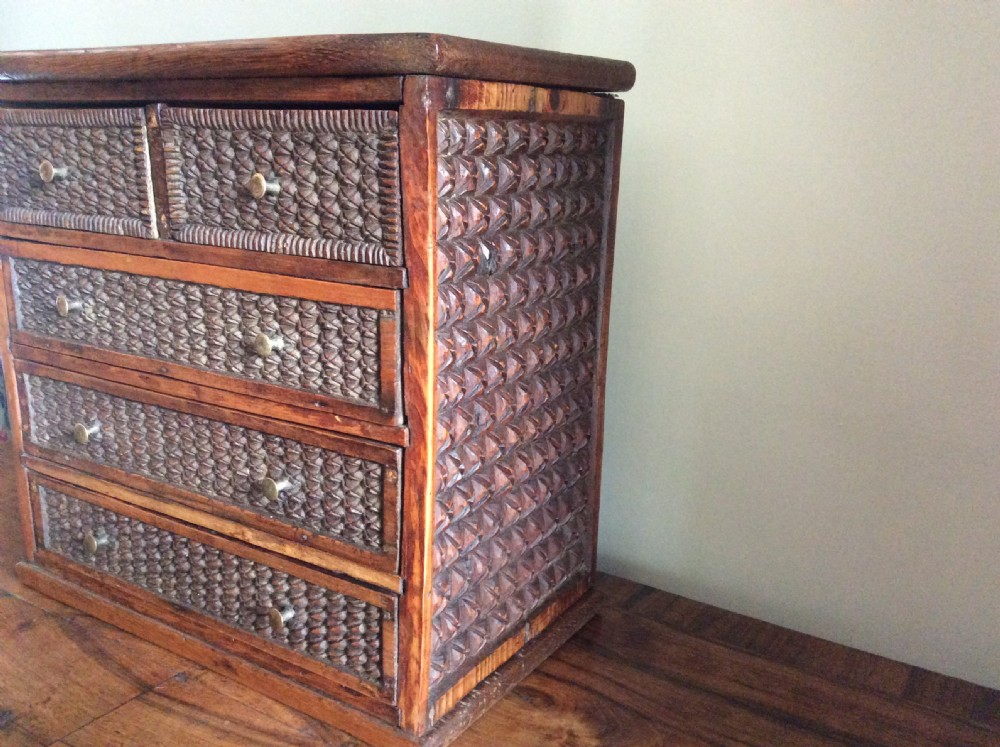 A tramp art miniature chest View II