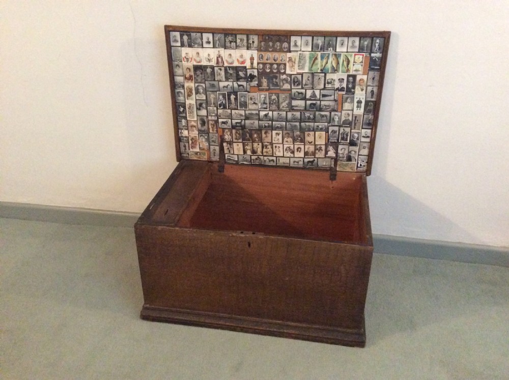 An early 19thC scumble painted trunk