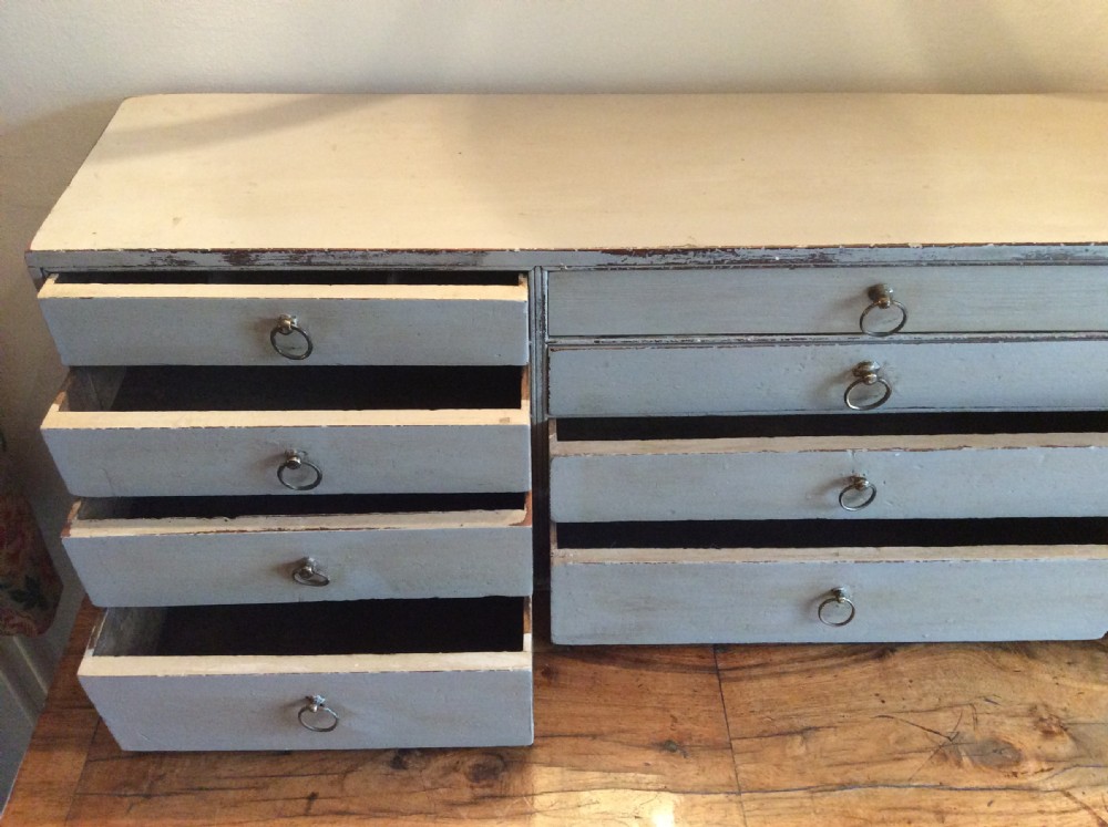 A Georgian table top bank of drawers View II