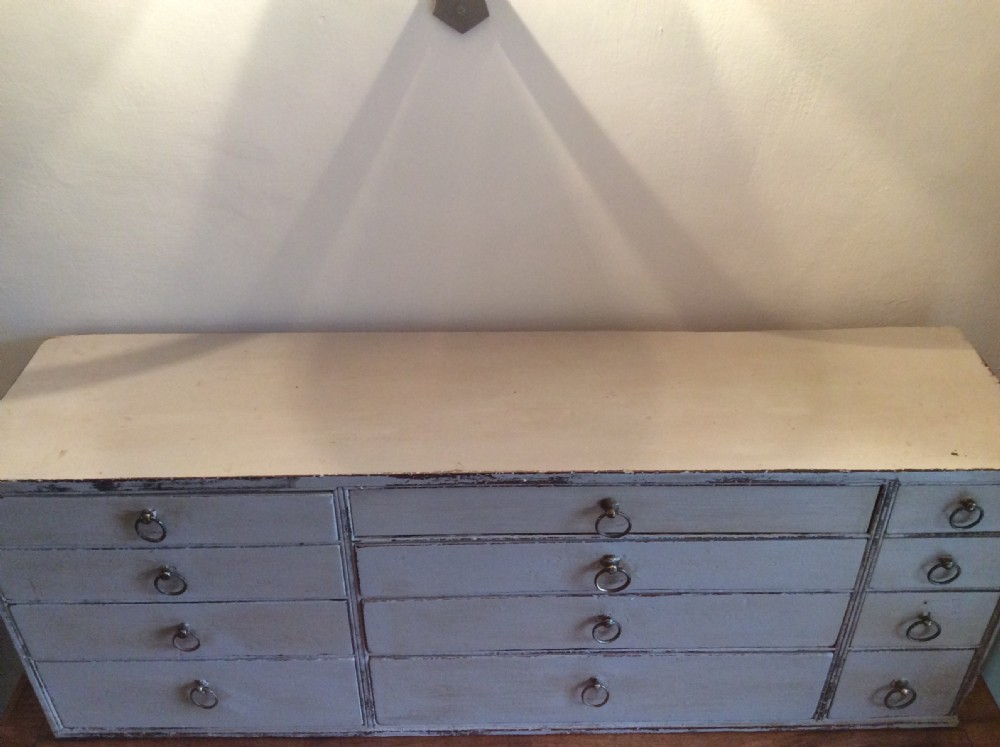 A Georgian table top bank of drawers View V