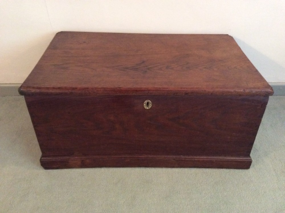 A 19thC oak and elm trunk