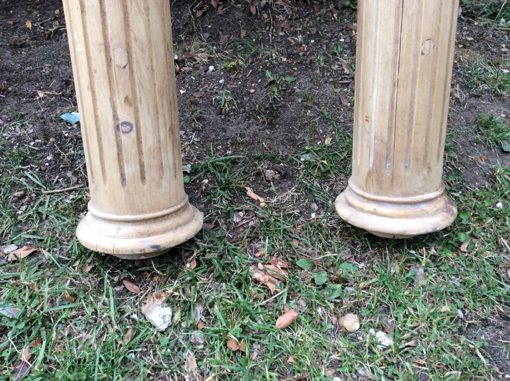 A pair of late 19thC pine pilasters View III
