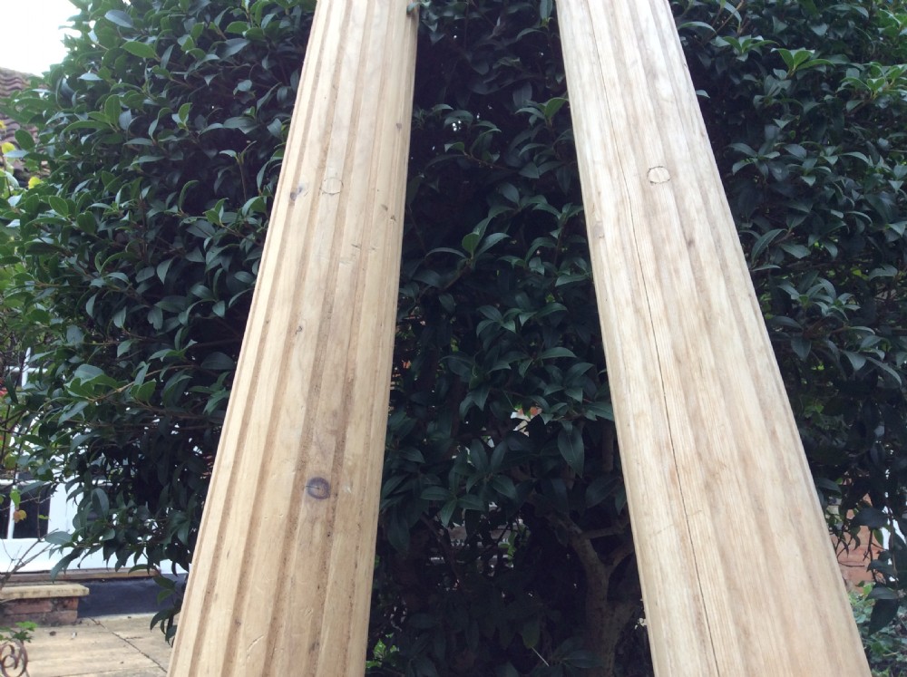 A pair of late 19thC pine pilasters View V