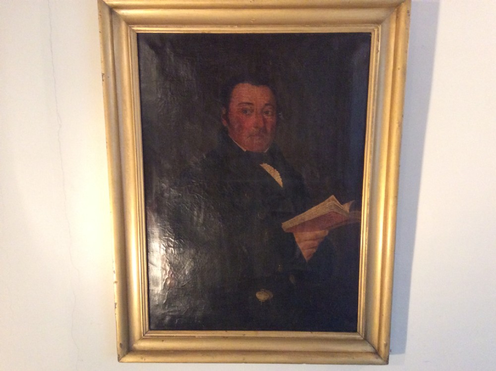 A 19thC large oil portrait 
