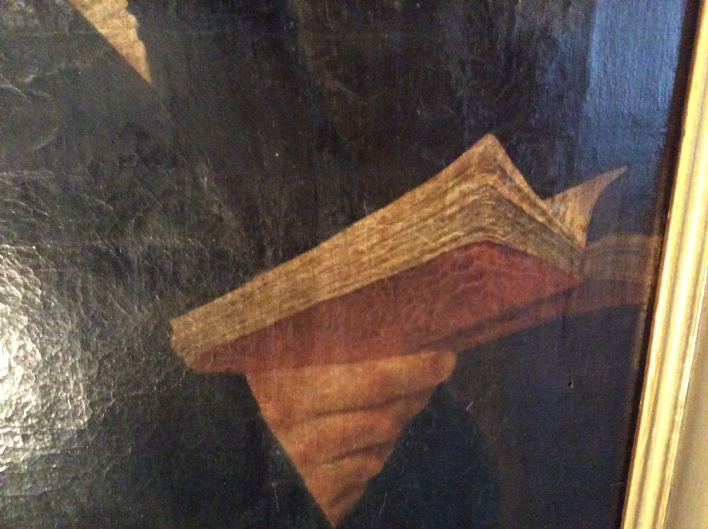 A 19thC large oil portrait  View IV