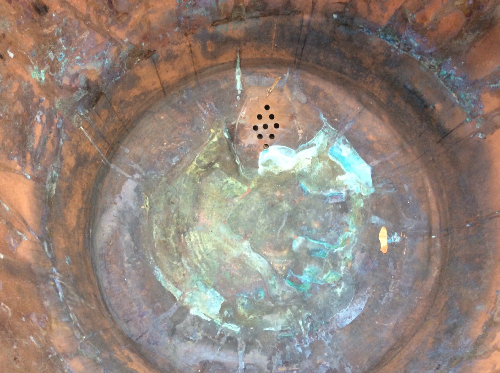 A French copper cheese vat planter View II
