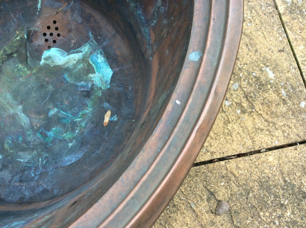 A French copper cheese vat planter View III
