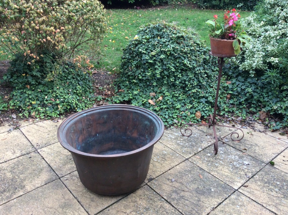 A French copper cheese vat planter View VII