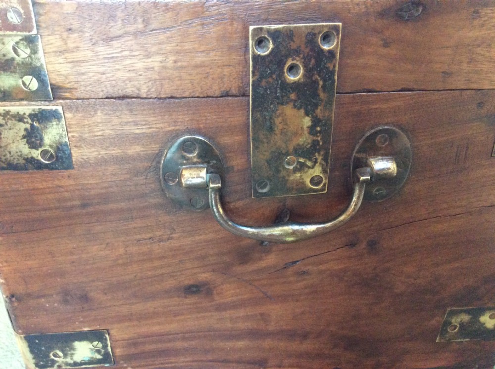 A 19thC Camphor wood campaign trunk View II