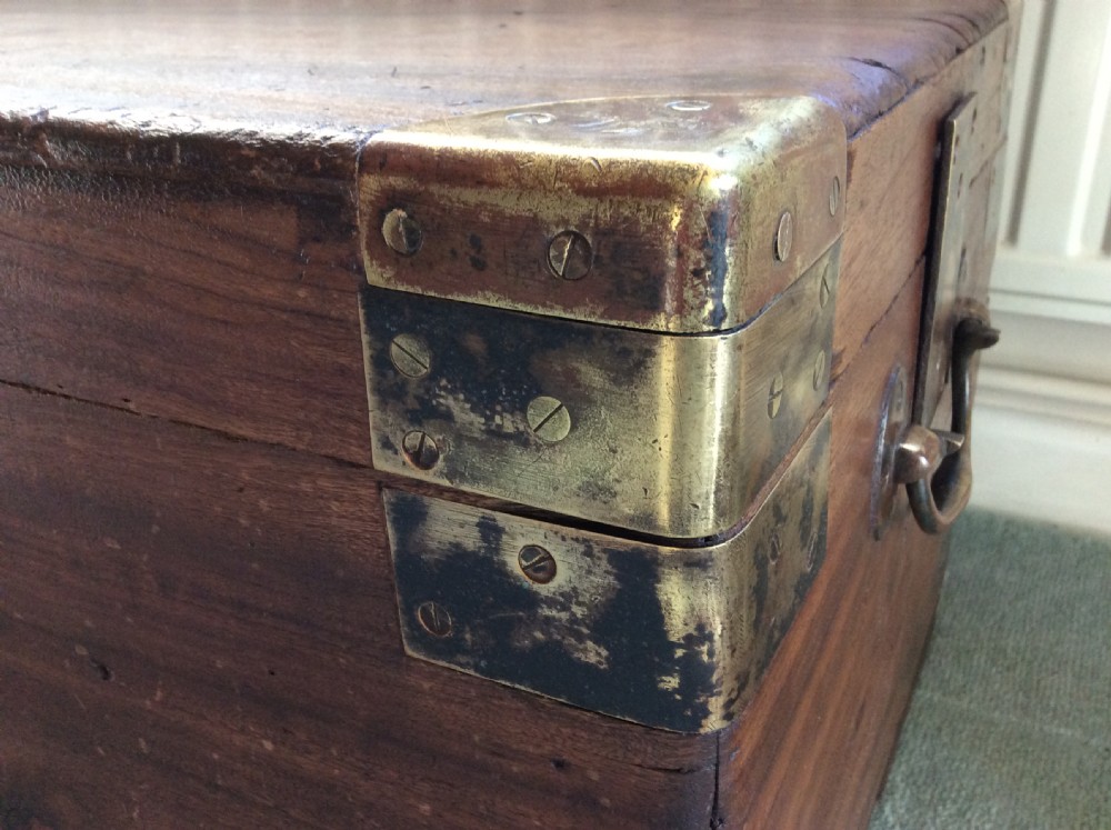 A 19thC Camphor wood campaign trunk View III