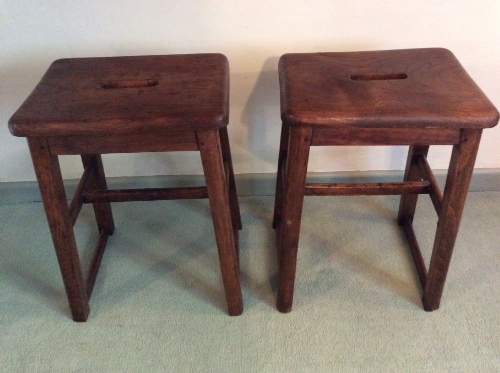 A pair of early 20thC machinists stools