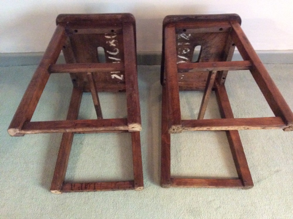 A pair of early 20thC machinists stools View V