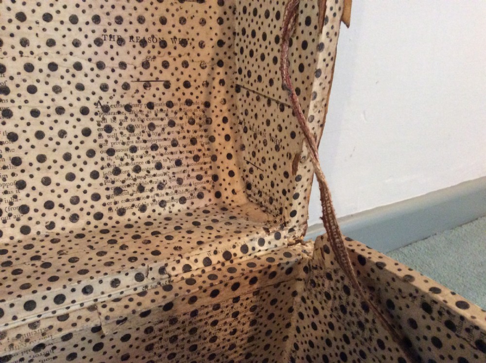 A very original 18thC deer skin trunk View VI