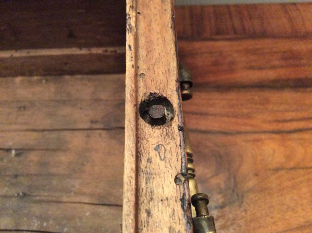A Colonial camphor wood brass bound strong box View VIII