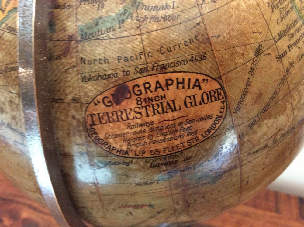 A very decorative Geographica 8'' globe View IV