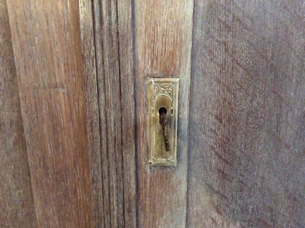A French limed oak marble top cupboard View VI