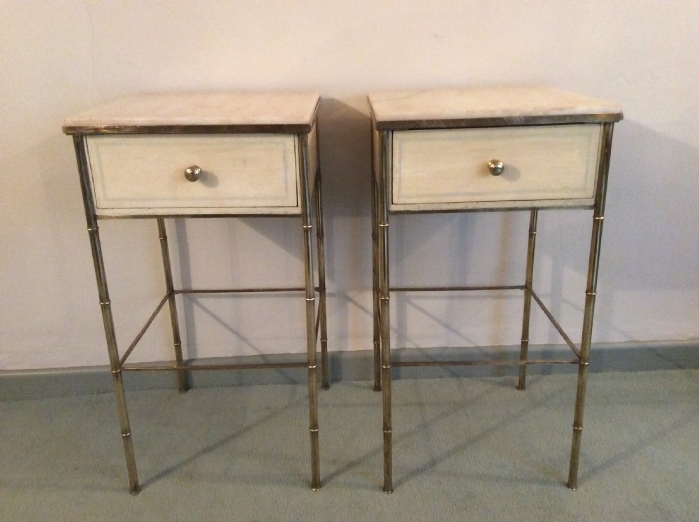A pair of French Deco bedside stands