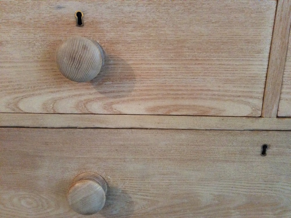 A lime waxed ash low chest  View II