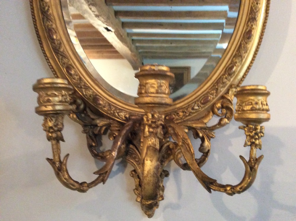 A gilded Victorian girondole mirror View II