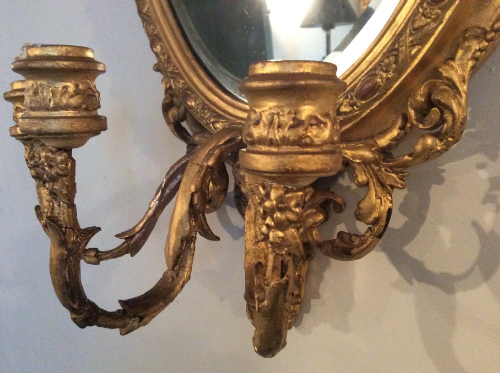 A gilded Victorian girondole mirror View IV